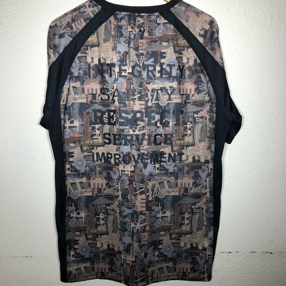 Oilfield Camo Men's Shirt Size Large - Picture 2 of 9